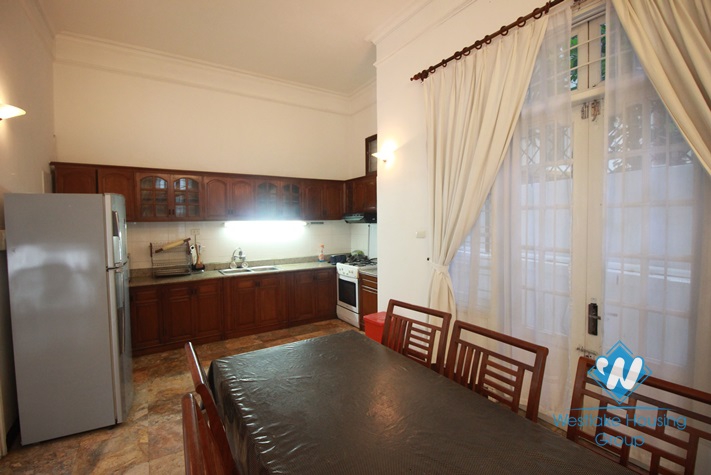 Lakeside house with small yard and nice terrace for rent in Tay Ho